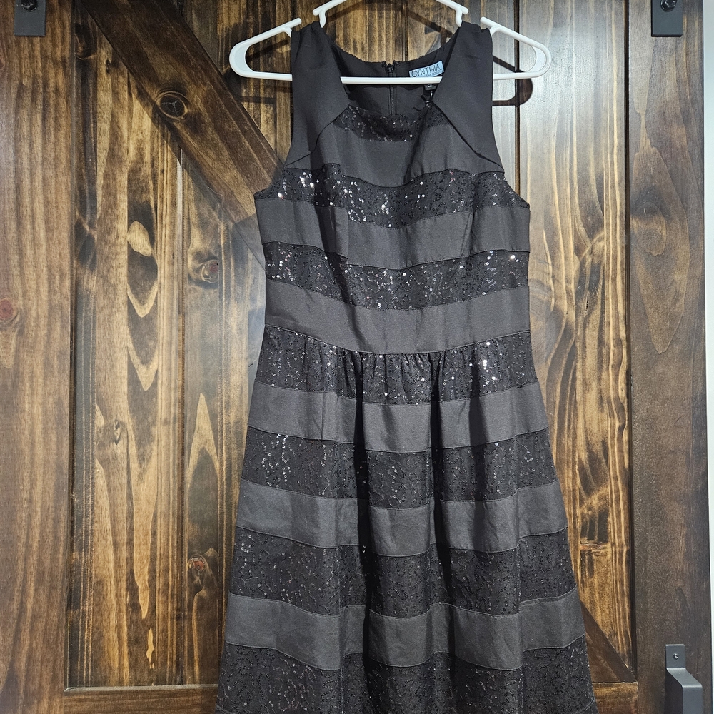 Cynthia Rowley Black Sequin Mini Dress